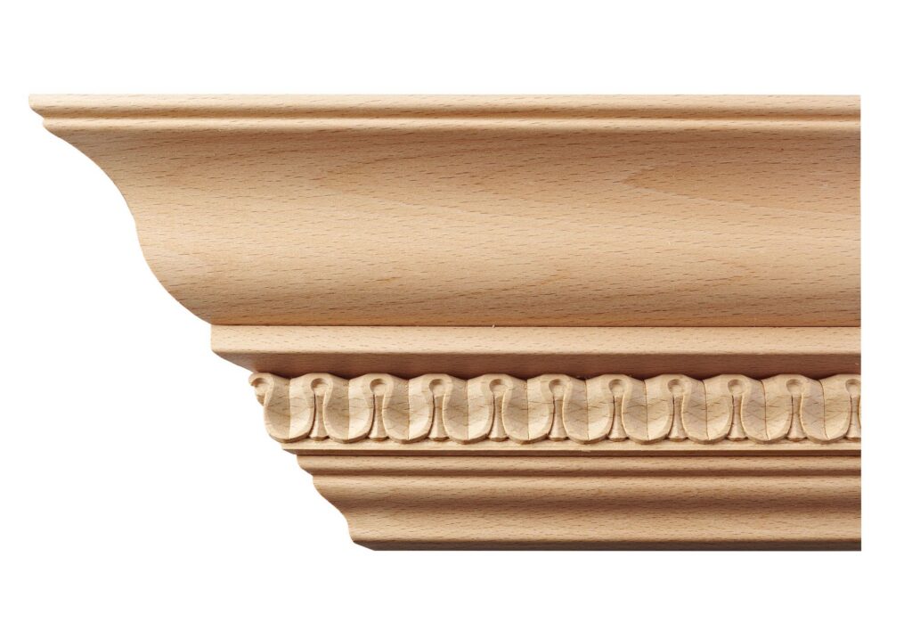 Beech Wood Traditional Lambs Tongue Cornice Moulding