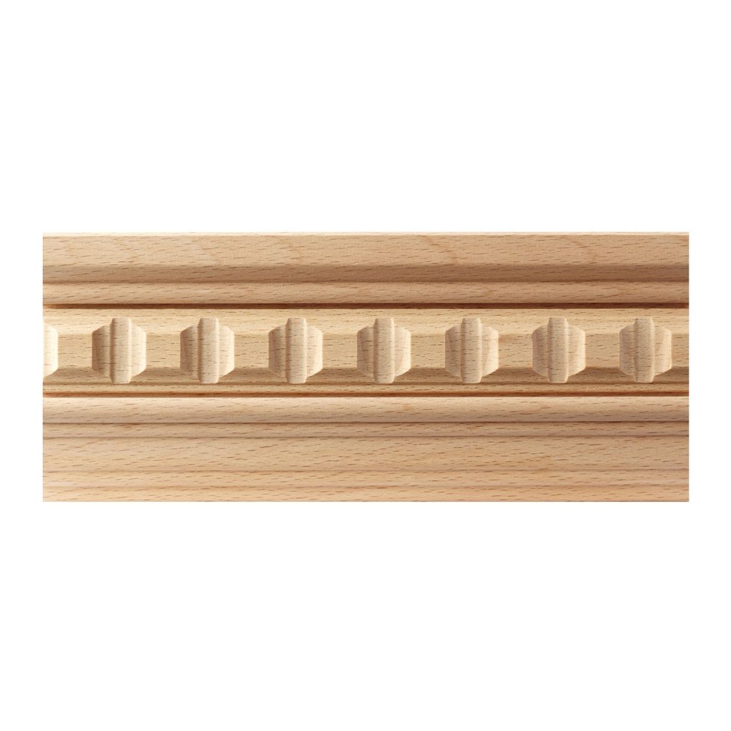 Exquisitely carved beech wood architrave featuring a dentil design. Wood Mouldings In Kildare, Ireland.