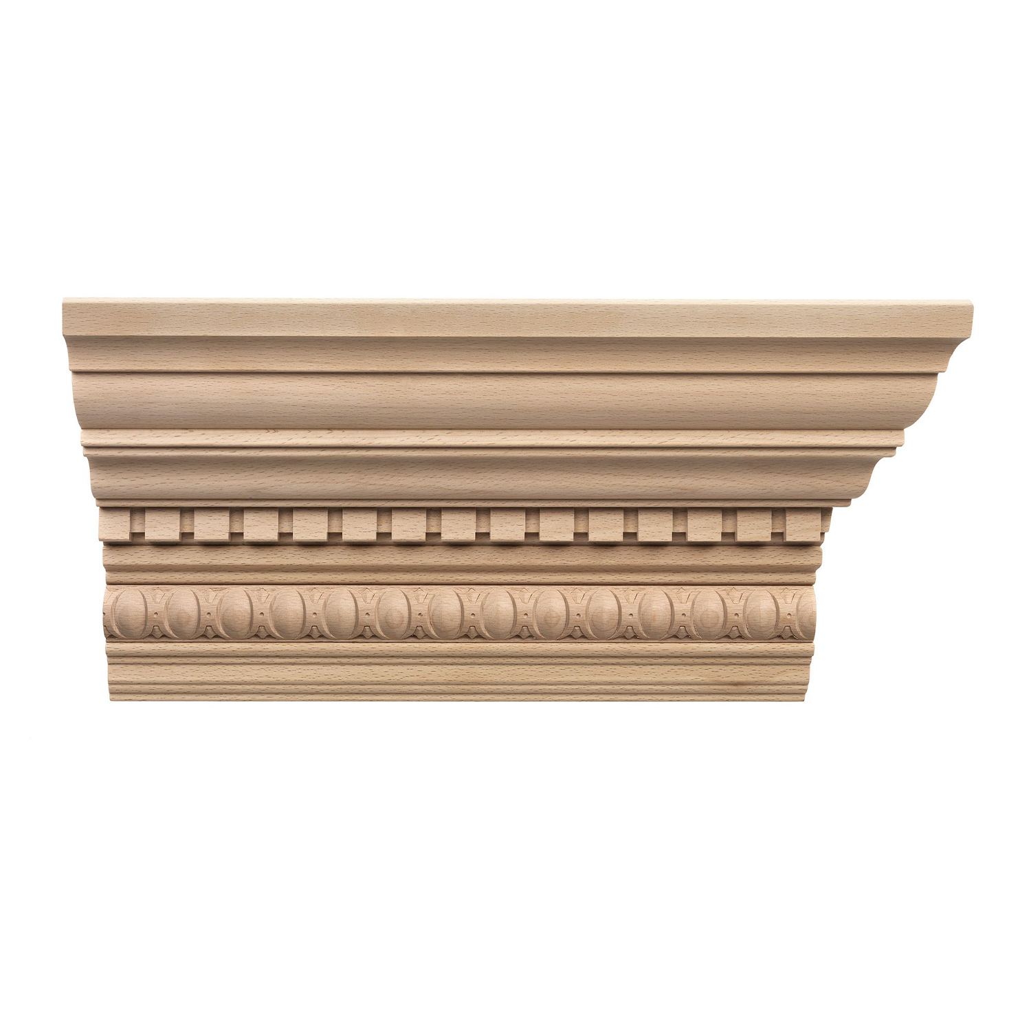 Beech Wood Dentil Egg & Dart Cornice Moulding