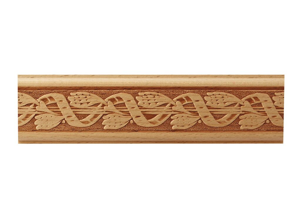 Beech Wood Frieze Embossed Moulding